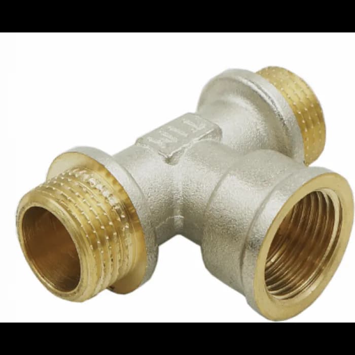 Тройник НИКЕЛИРОВАННЫЙ 1/2ш*1/2г*1/2ш TMFM222N