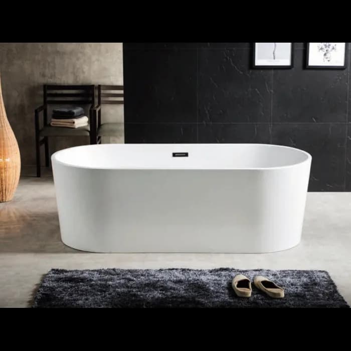 Ванна акриловая Azario BRISTOL 1800х800х600, свободностоящая, в комплекте с сифоном и металлической рамой