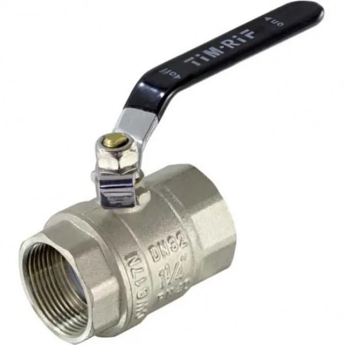 Кран шаровый никелированный TIM "STRONG" 1 1/2 г/г ручка DE1212X