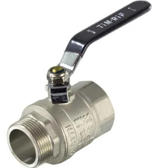 Кран шаровый никелированный TIM "STRONG" 1 1/4 г/ш ручка DE1209X