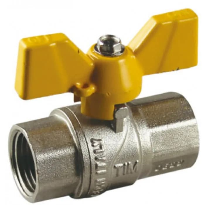 Кран для газа г-г бабочка 1/2" В - В DE112H