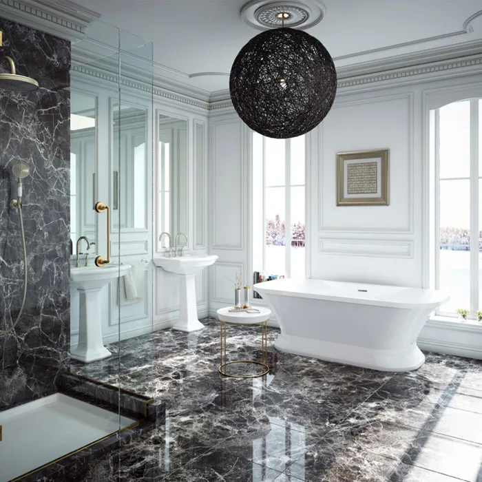 Ванна акриловая AZARIO BORDEAUX 1800x900x600, свободностоящая, в комплекте с сифоном и металлической рамой, белая, фото 1