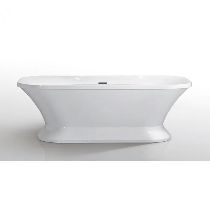 Ванна акриловая AZARIO BORDEAUX 1800x900x600, свободностоящая, в комплекте с сифоном и металлической рамой, белая, фото 2