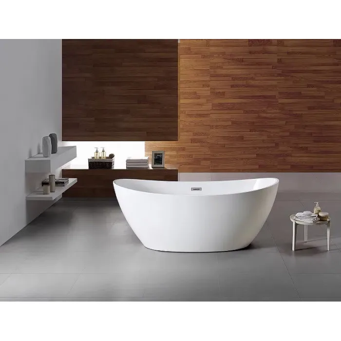 Ванна акриловая Azario GLASGOW 1800х800х665, свободностоящая, в комплекте с сифоном и металлической рамой, цвет белый, фото 1