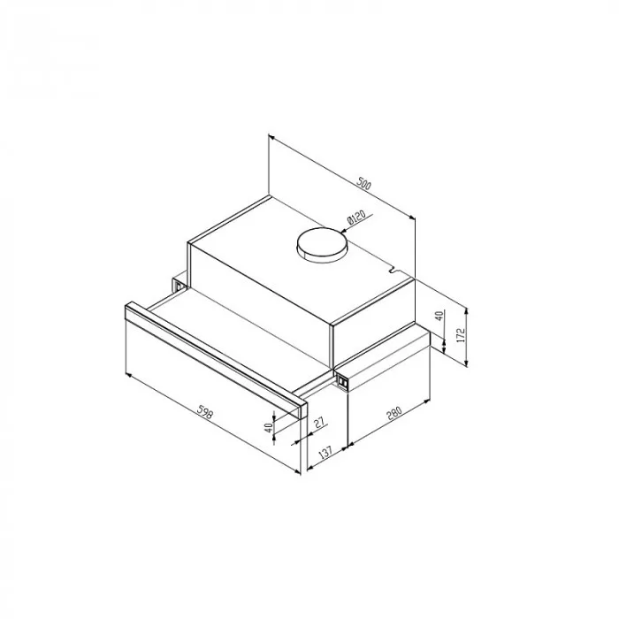 Вытяжка с выдвижным экраном Korting KHP 6501 GN, фото 2
