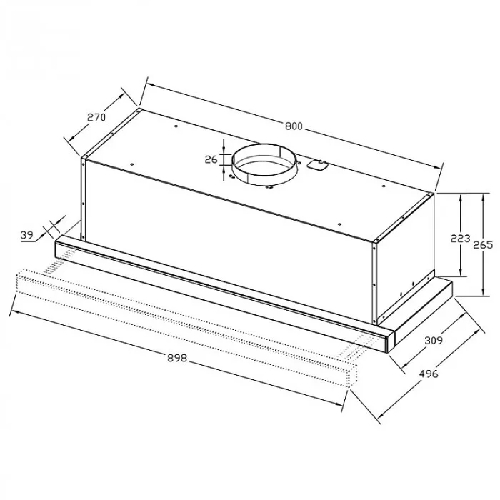 Вытяжка с выдвижным экраном Korting KHP 9815 GN, фото 3