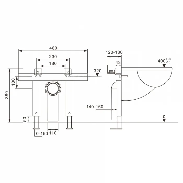 Инсталляция для подвесного унитаза с импульсным смывом ABBER AC0102P, фото 9
