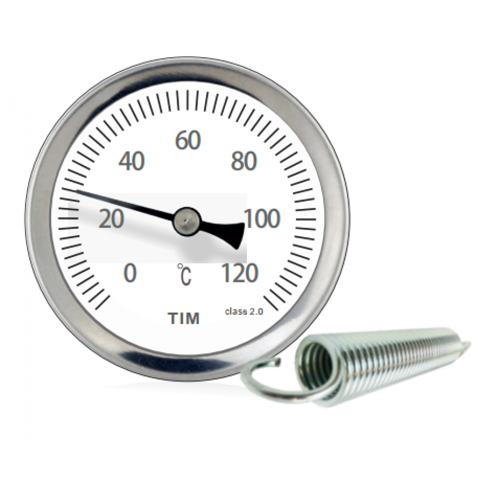 Термометр накладной с пружиной от 0℃ до 100℃ Y-63A-120