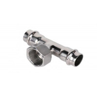 Пресс-тройник из нержавеющей стали с внутренней резьбой 28mm*3/4